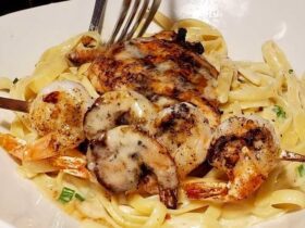 Queensland Chicken And Shrimp Pasta