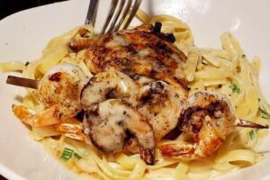 Queensland Chicken And Shrimp Pasta