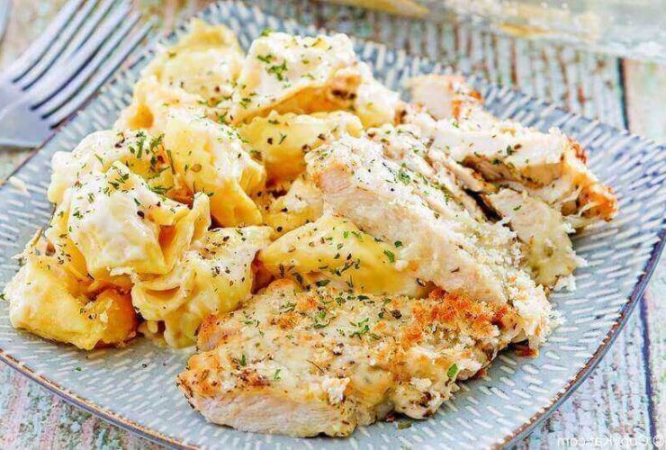 Asiago Tortelloni Alfredo With Grilled Chicken