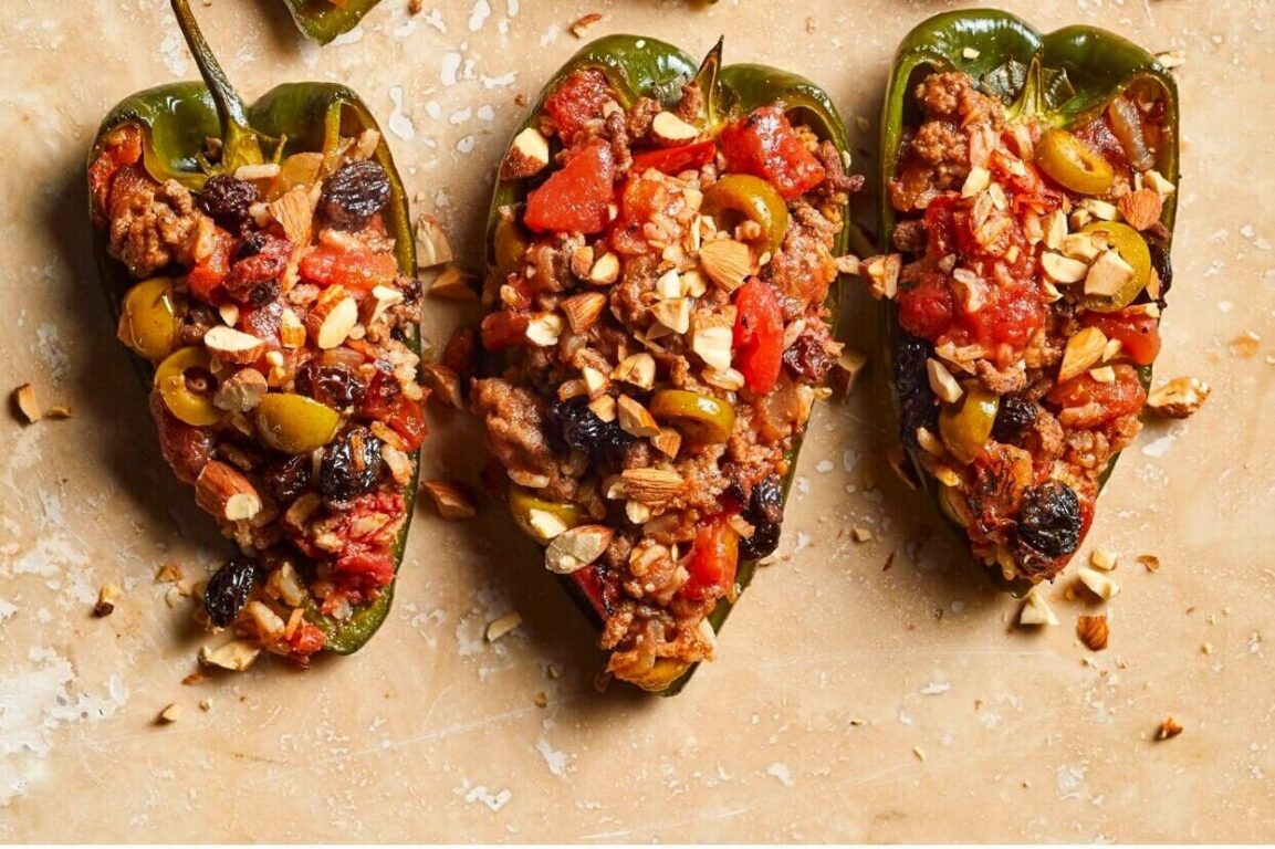 Mexican Stuffed Poblano Peppers