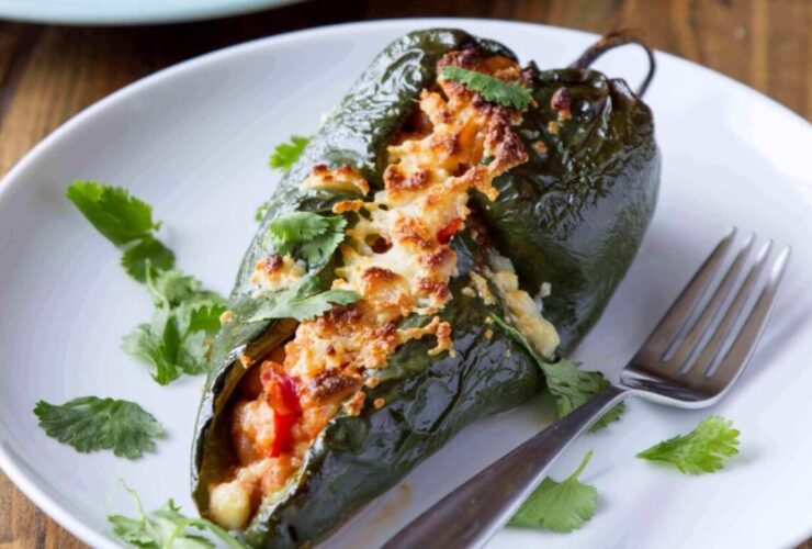 Vegan Stuffed Poblano Peppers