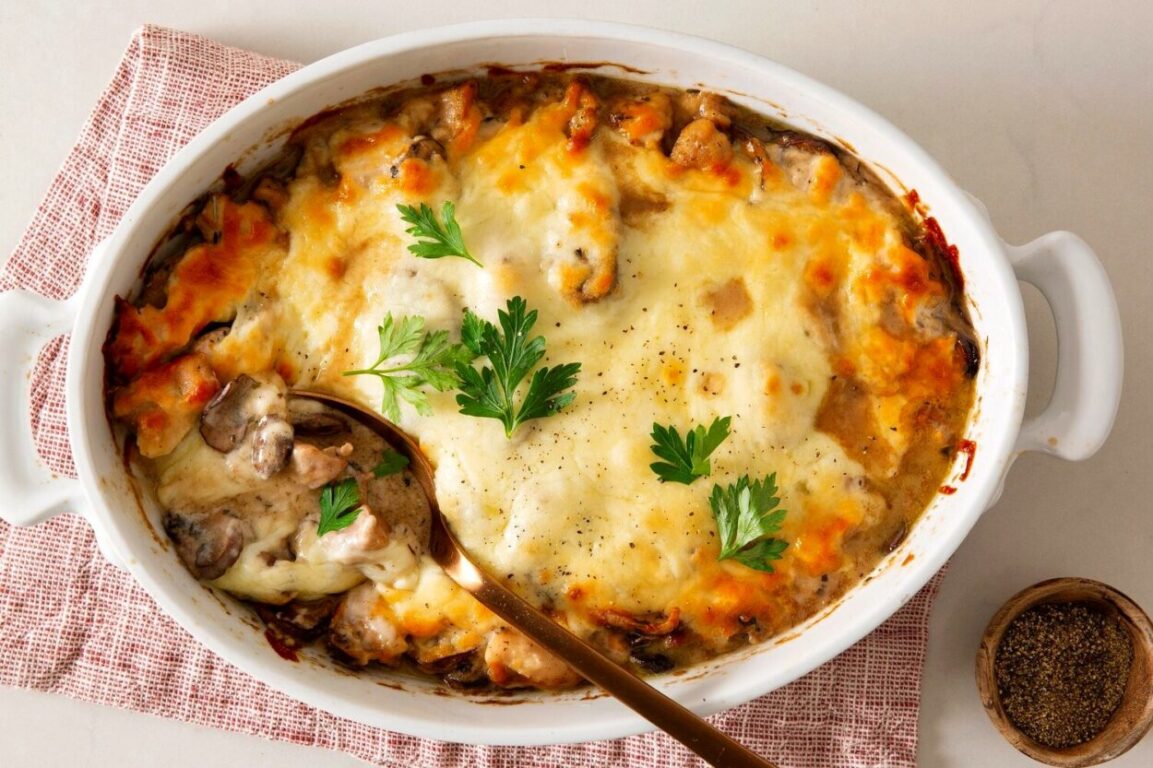 Hamburger Mushroom Bake