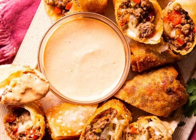 Philly Cheesesteak Egg Rolls