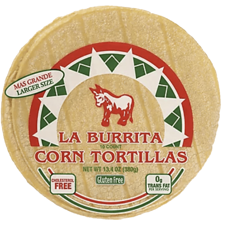 A bag of La Burrita Corn Tortillas for the healthy nachos recipe