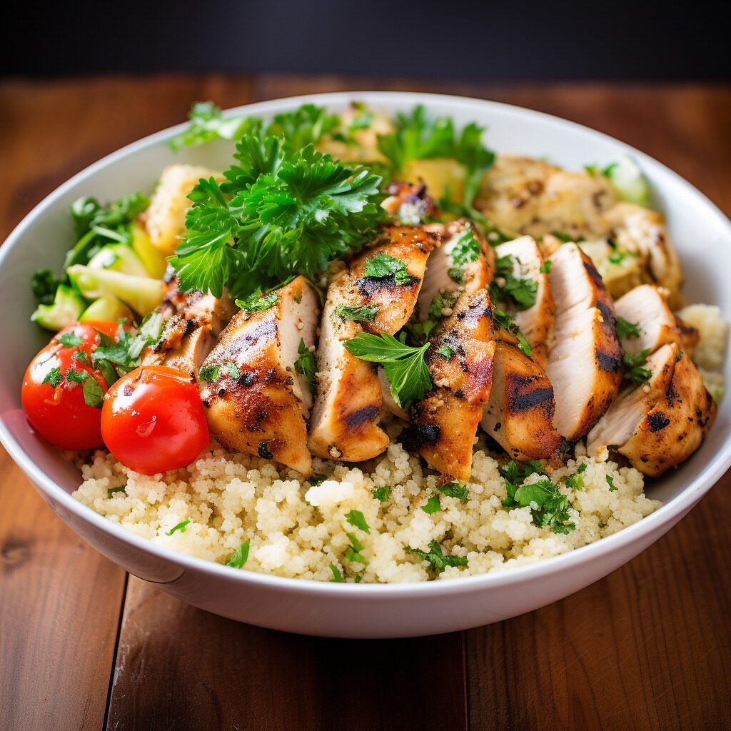 Charred Chicken and Lemon-Parsley Couscous Recipe