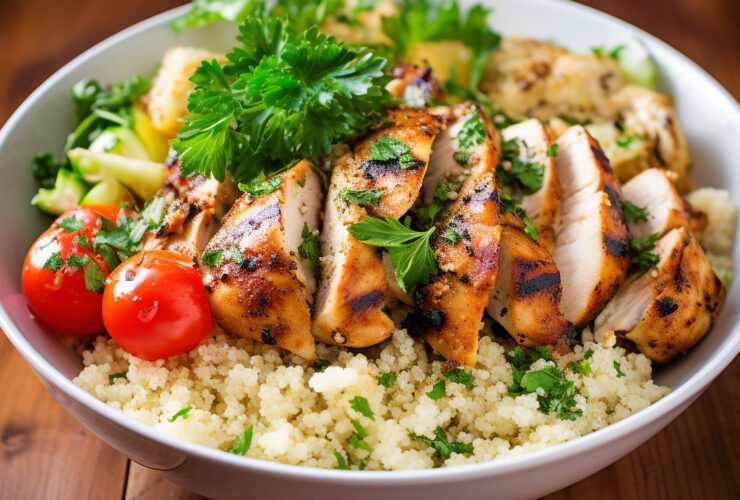 Charred Chicken and Lemon-Parsley Couscous Recipe