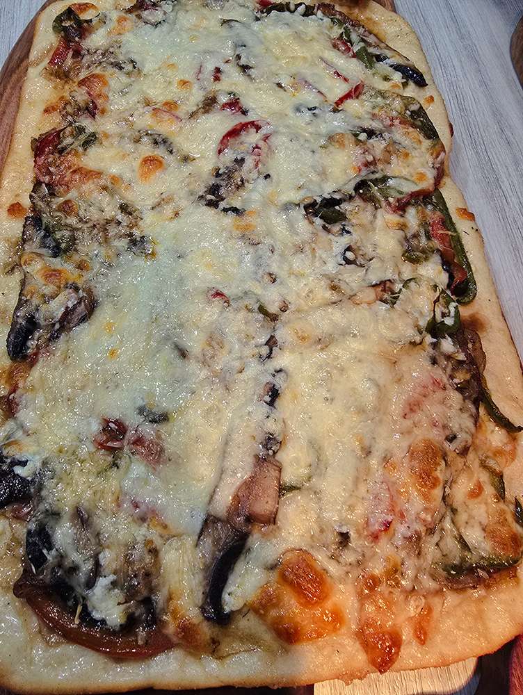 Veggie Philly Cheese Steak Pizza