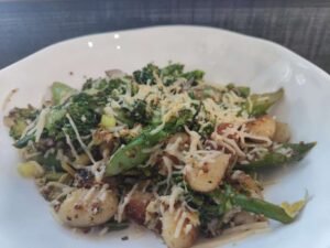 Cauliflower Gnocchi with Broccolini and Portobello Mushrooms