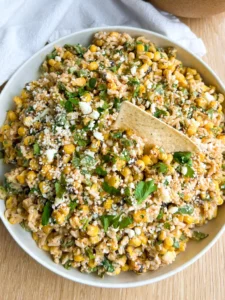 Mexican Street Corn Salad with Quinoa and Hummus: Fresh and Healthy