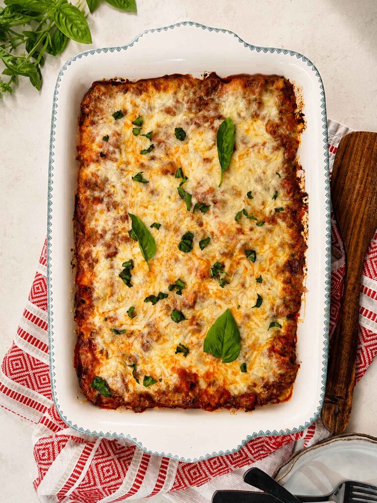 Baked Ziti — Classic Comfort Pasta with Ricotta, Mozzarella & Meat Sauce