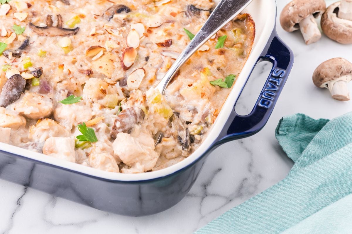 Healthier Chicken and Rice Casserole — Creamy, Comforting & Clean