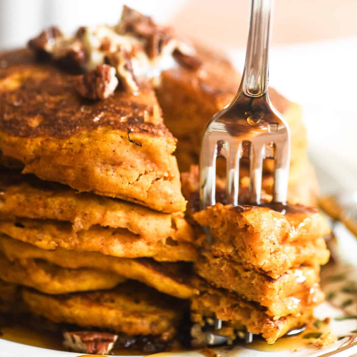 High Protein Pumpkin Pancakes — Fluffy, Nourishing & 25g+ Protein Per Stack